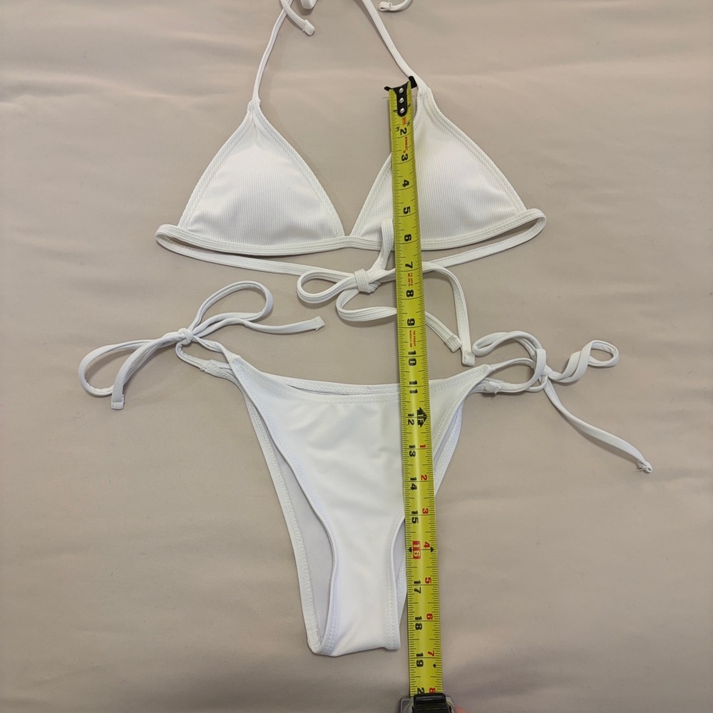 White Triangle String Bikini Set - Picture 6 of 6